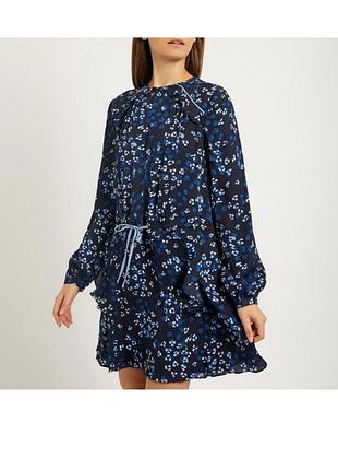 Сукня reiss ferne printed frill mini dress оригінал розм. m / uk 12 / eu 40