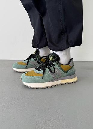 Кросівки чоловічі new balance 574 legacy stone island olive/yellow