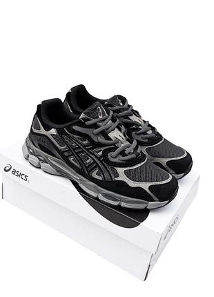 Чоловічі кросівки asics gel nyc чорні з сірим