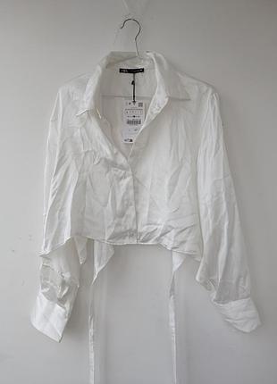 Атласна рубашка zara