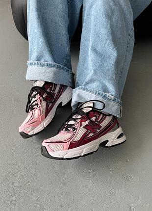 Кроссовки женские new balance 740 washed burgundy/pink taffy