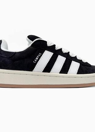 Кроссовки мужские, кроссовки женские, 1в1 люкс качество, кожа, adidas campus core black, sky-adi-0333