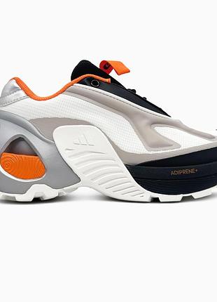 Кроссовки мужские, кроссовки женские, 1в1 люкс качество, кожа, adidas edge runner white/black/orange, sky-adi-0557
