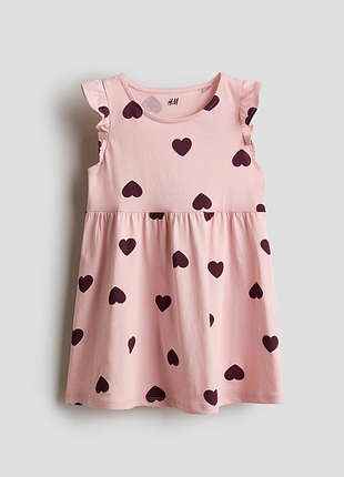Хлопковое платье с принтом h&amp;m