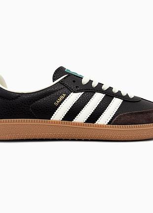 Кросівки чоловічі, кросівки жіночі, 1в1 люкс якість, шкіра, adidas samba og dark brown, sky-adi-0572