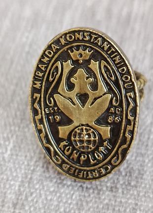 Коллекционная винтажная кольца konplott «the crest» лягушка miranda konstantinidou.