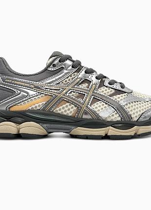 Кроссовки мужские, кроссовки женские, 1в1 люкс качество, кожа, asics gel-cumulus 16 cream/clay grey, sky-asc-0246