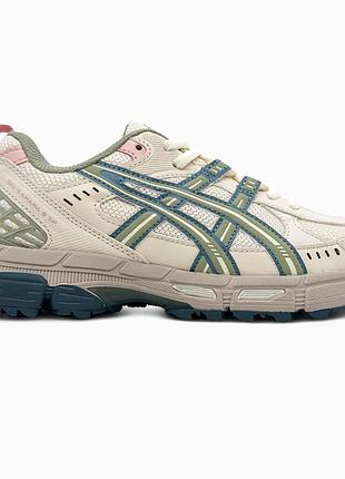 Кроссовки мужские, кроссовки женские, 1в1 люкс качество, кожа, asics gel-kahana 8 sp cream teal green, sky-asc-0244