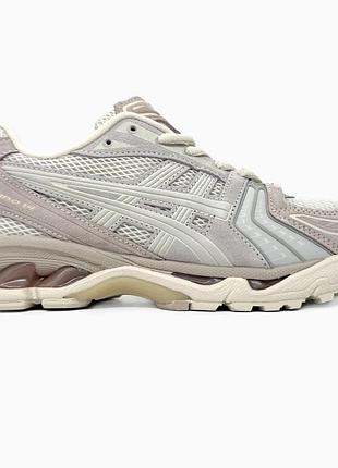 Кросівки чоловічі, кросівки жіночі, 1в1 люкс якість, шкіра, asics gel-kayano 14 beige/pink, sky-asc-0151