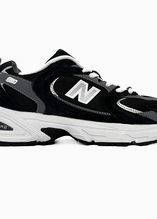 Кросівки чоловічі, кросівки жіночі, 1в1 люкс якість, шкіра, new balance 530 classic black/grey, sky-nbl-0196