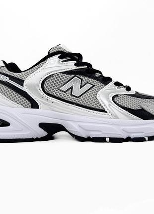 Кросівки чоловічі, кросівки жіночі, 1в1 люкс якість, шкіра, new balance 530 grey/black, sky-nbl-0092