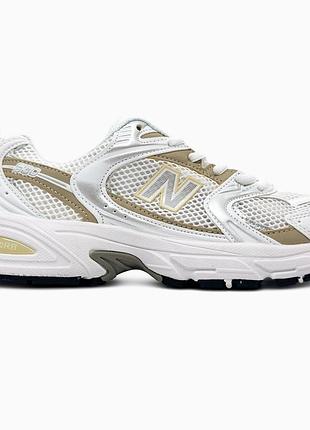 Кросівки чоловічі, кросівки жіночі, 1в1 люкс якість, шкіра, new balance 530 white/stoneware, sky-nbl-0471