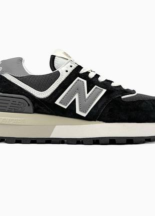 Кросівки чоловічі, кросівки жіночі, 1в1 люкс якість, шкіра, new balance 574 legacy black, sky-nbl-0184