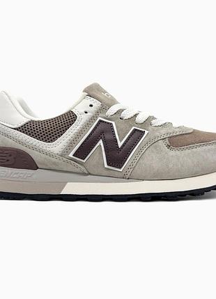 Кросівки чоловічі, кросівки жіночі, 1в1 люкс якість, шкіра, new balance 574 legacy beige/brown, sky-nbl-0328