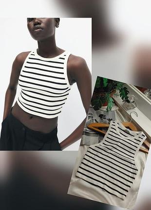Смугастий топ zara