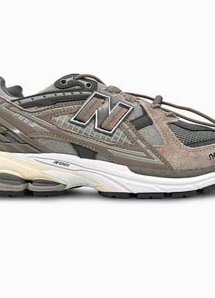 Кроссовки мужские, кроссовки женские, 1в1 люкс качество, кожа, new balance 1906d brown/silver, sky-nbl-0377