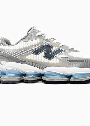 Кроссовки мужские, кроссовки женские, 1в1 люкс качество, кожа, new balance abzorb 2000 silver/white, sky-nbl-0444