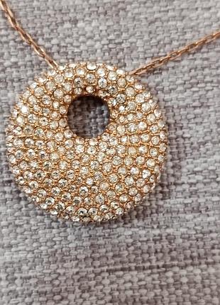 Оригинальное колье-кулон swarovski stone mini (золотое покрытие)