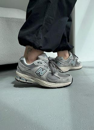 Кроссовки мужские, кроссовки женские, 1в1 люкс качество, кожа, new balance 2002r light grey, sky-nbl-0072