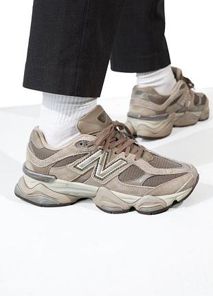 Кросівки чоловічі, кросівки жіночі, 1в1 люкс якість, шкіра, new balance 9060 mushroom, sky-nbl-0249