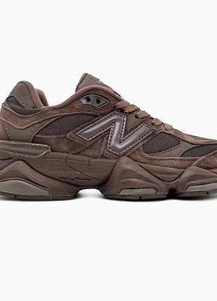 Кросівки чоловічі, кросівки жіночі, 1в1 люкс якість, шкіра, new balance 9060 dark chocolate, sky-nbl-0452