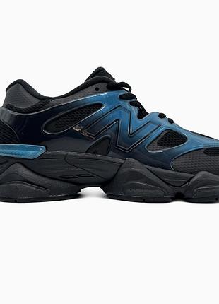 Кросівки чоловічі, кросівки жіночі, 1в1 люкс якість, шкіра, new balance 9060 gradient blue/black, sky-nbl-0421