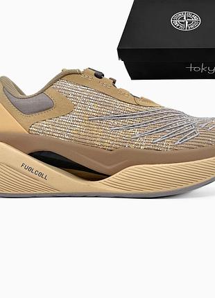 Кроссовки мужские, кроссовки женские, 1в1 люкс качество, кожа, new balance fuelcell x stone island beige 📦, sky-nbl-0250