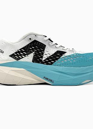 Кроссовки мужские, кроссовки женские, 1в1 люкс качество, кожа, new balance fuelcell supercomp pacer v2 white/light blue, sky-nbl-0368