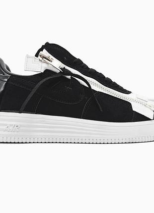 Кроссовки мужские, кроссовки женские, 1в1 люкс качество, кожа, nike lunar force x acronym black, sky-nik-0710