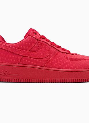 Кроссовки мужские, кроссовки женские, 1в1 люкс качество, кожа, nike air force 1 se valentines day/university red, sky-nik-0808