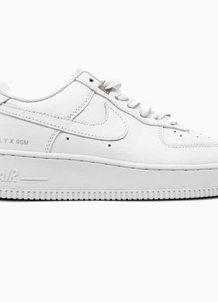 Кроссовки мужские, кроссовки женские, 1в1 люкс качество, кожа, nike air force 1 x 1017 alex 9sm white, sky-nik-0714