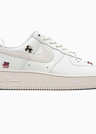 Кроссовки мужские, кроссовки женские, 1в1 люкс качество, кожа, nike air force 1 low year of the horse, sky-nik-0793