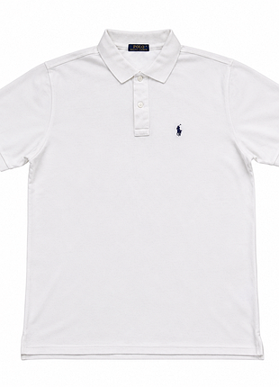 🤍 polo ralph lauren - белая мужская рубашка-поло, xxl