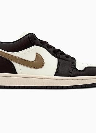 Кросівки чоловічі, кросівки жіночі, 1в1 люкс якість, шкіра, nike jordan 1 low shadow brown/sail, sky-nik-0717