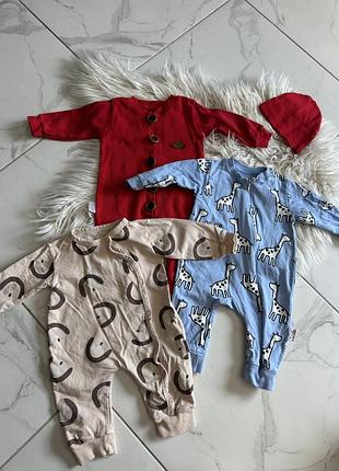 Комплект ромперів для малюка 3–6 місяців 🧸