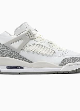 Кросівки чоловічі, кросівки жіночі, 1в1 люкс якість, шкіра, nike air jordan spizike low summit white, sky-nik-0788