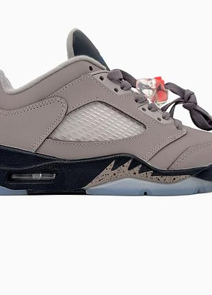 Кроссовки мужские, кроссовки женские, 1в1 люкс качество, кожа, nike air jordan 5 low psg beige, sky-nik-0601