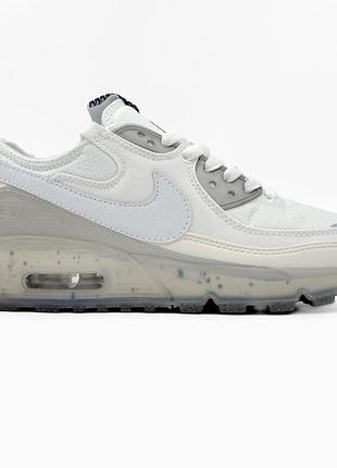 Кросівки чоловічі, кросівки жіночі, 1в1 люкс якість, шкіра, nike air max terrascape 90 white, sky-nik-0504