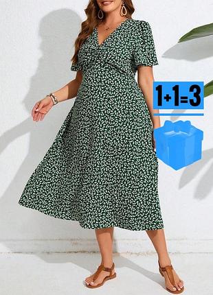 Довга сукня в квітковий принт shein 4xl батал