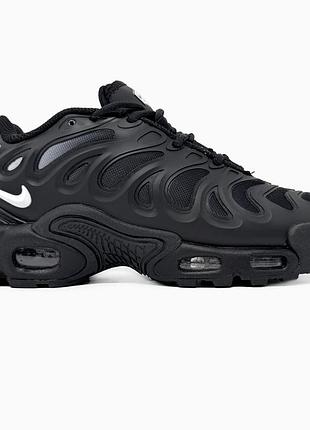 Кроссовки мужские, кроссовки женские, 1в1 люкс качество, кожа, nike air max tn plus drift black/white logo, sky-nik-0581
