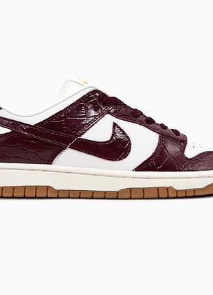 Кросівки чоловічі, кросівки жіночі, 1в1 люкс якість, шкіра, nike dunk low lx dark team red and phantom, sky-nik-0720