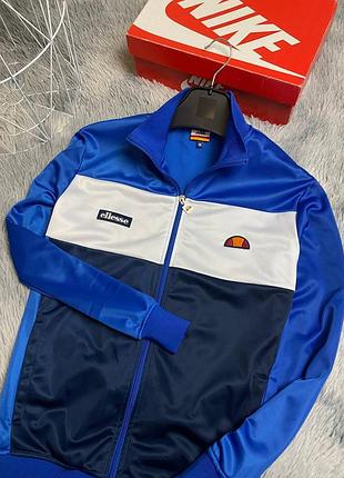 Олимпийка темно голубого цвета ellesse rimini на лампасах m размер кофта брюки футболка пуховик fred черная