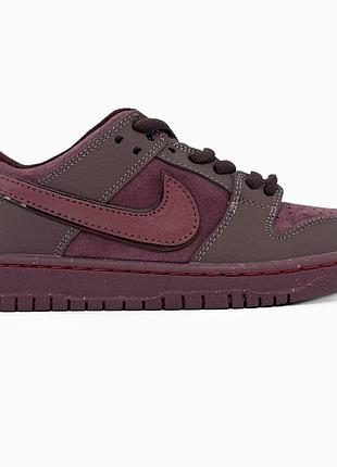Кросівки чоловічі, кросівки жіночі, 1в1 люкс якість, шкіра, nike sb dunk low city of love burgundy crush, sky-nik-0606