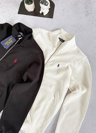 🔥кофта full zip polo ralph lauren white 🔥 3