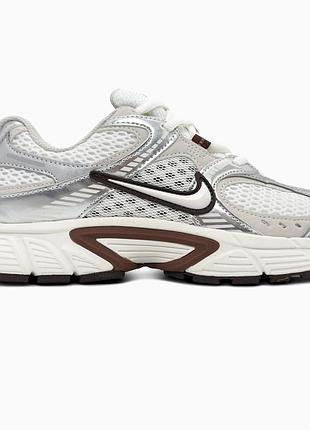 Кроссовки мужские, кроссовки женские, 1в1 люкс качество, кожа, nike v5 rnr white/silver/brown, sky-nik-0684