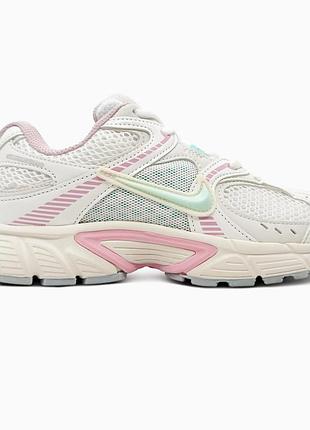 Кросівки чоловічі, кросівки жіночі, 1в1 люкс якість, шкіра, nike v5 rnr white/pink, sky-nik-0844