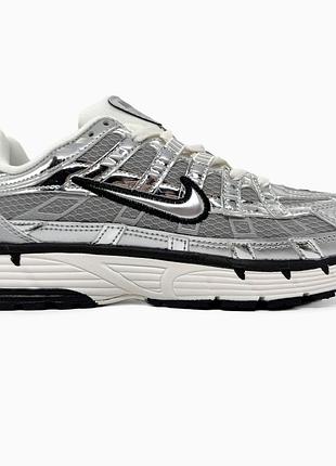 Кросівки чоловічі, кросівки жіночі, 1в1 люкс якість, шкіра, nike p-6000 silver, sky-nik-0574