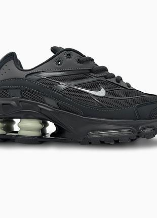 Кроссовки мужские, кроссовки женские, 1в1 люкс качество, кожа, nike shox ride 2 sp x supreme black/green, sky-nik-0619