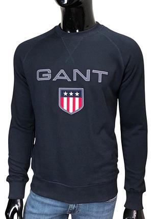 Мужской свитшот gant. тёмно-синий.