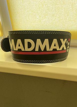 Пояс для важкої атлетики madmax mfb-245 full leather шкіряний black